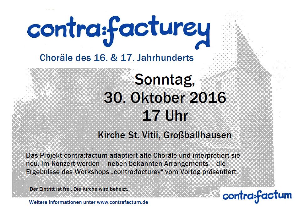 Plakat zum Konzert am 30.10.16